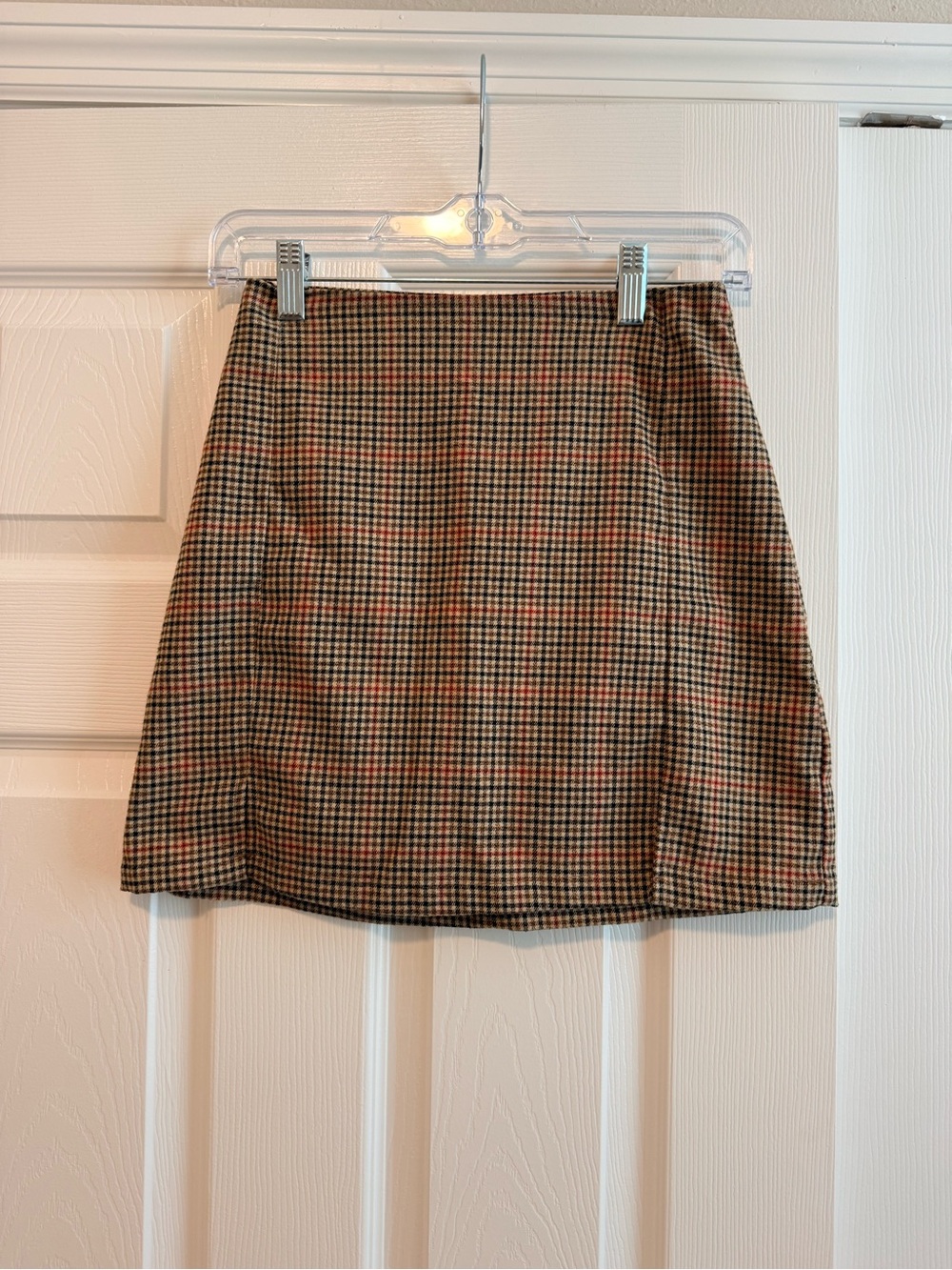 Brandy Melville Brown Plaid Mini Skirt